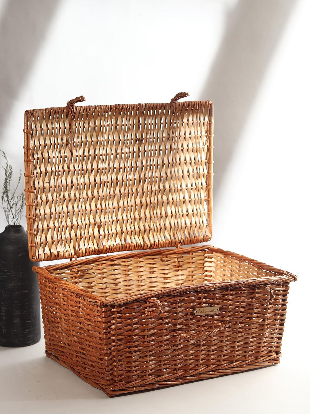 Bamboo Stackable Lid Storage Box for Maximum Space Efficiency - Medium Storage Basket-image-33