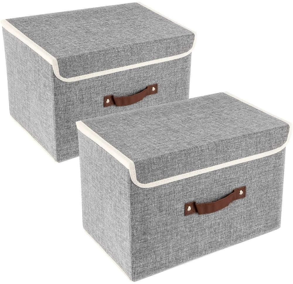 fairy choice Nylon Multipurpose Foldable Storage Basket For Clothes, and Books (Grey) Storage Basket-picture-16