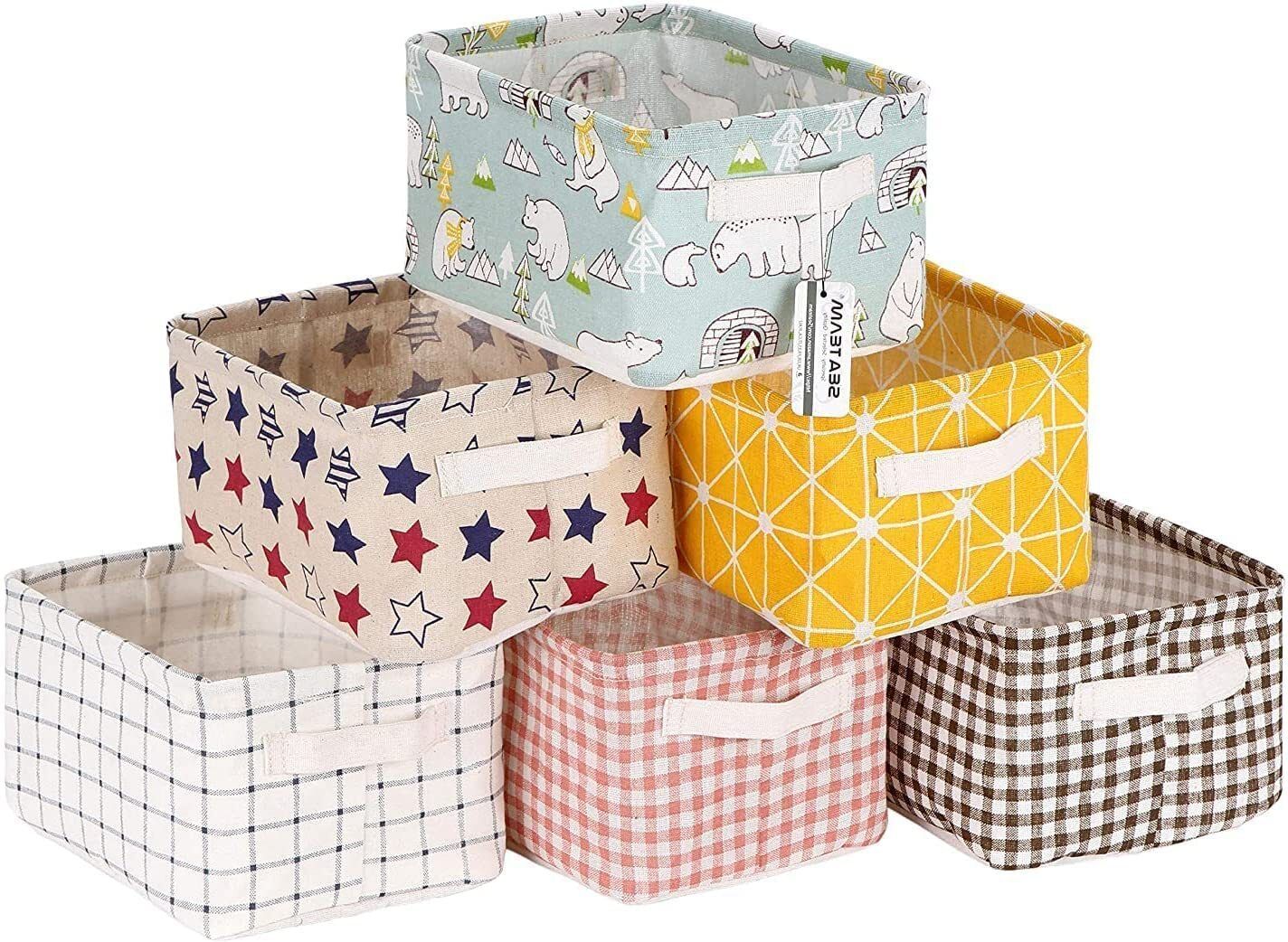 Cotton storage Basket multicolor (pack of 1) Storage Basket-image-18