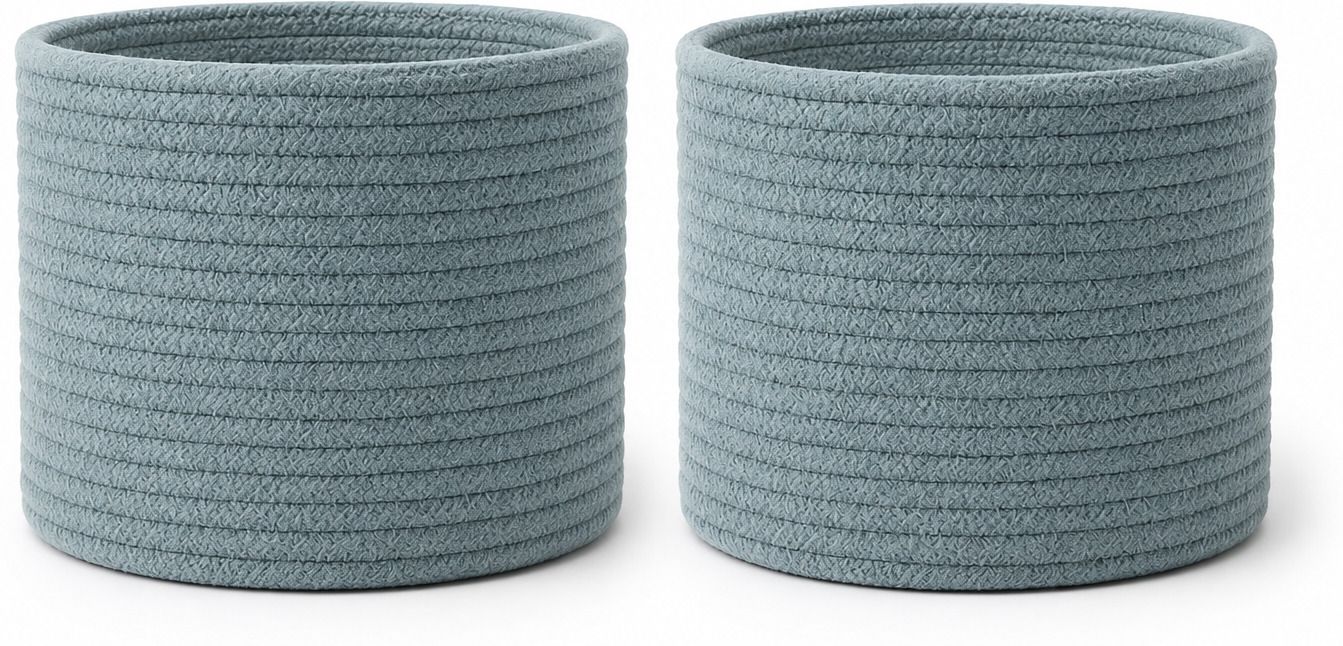 adhigams Cotton Cotton Storage Basket | 15x15 cm Storage Basket-picture-39