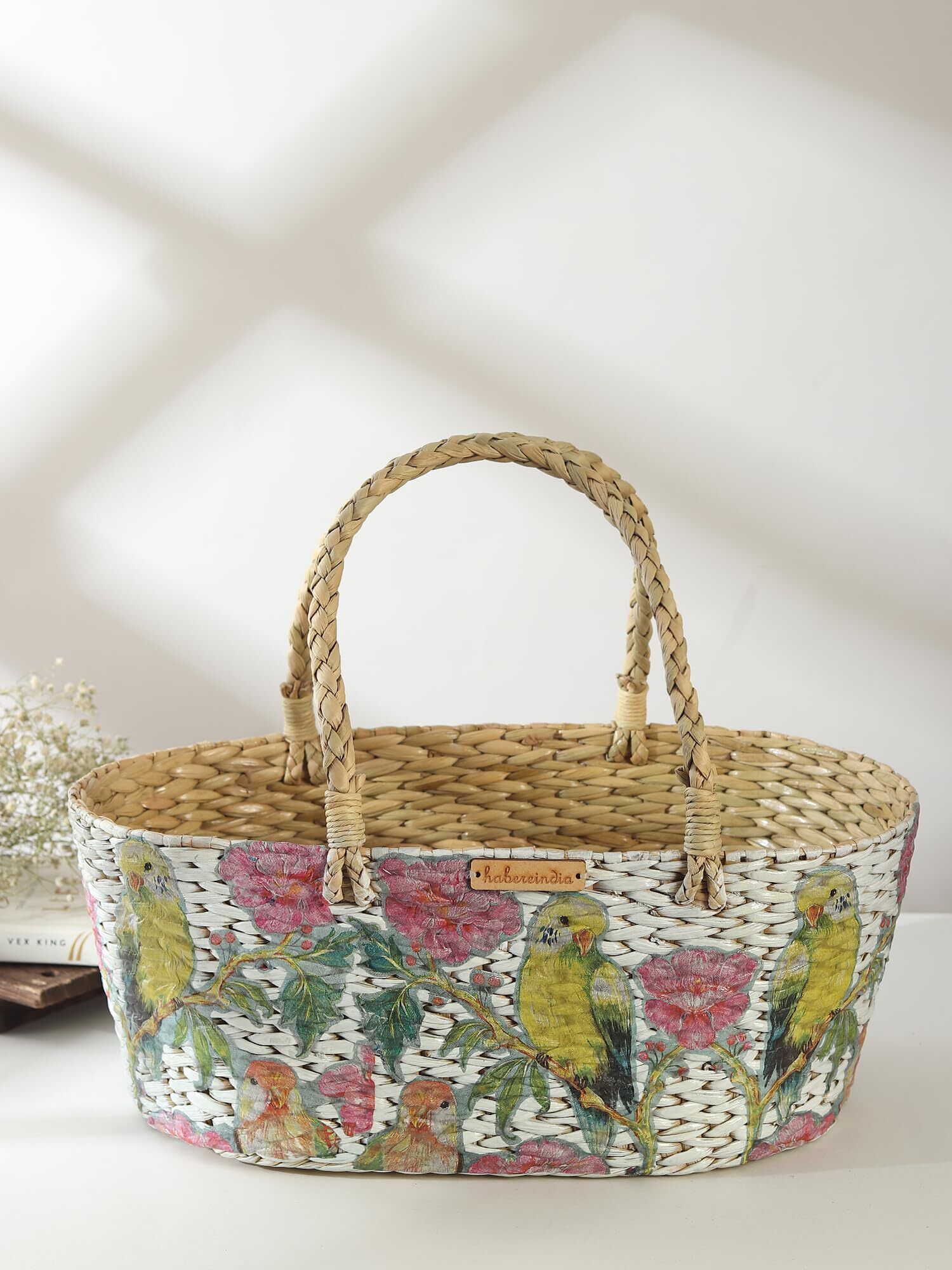 Seagrass Seagrass Oval Fruit Basket and Gift Hamper for Home Use Storage Basket-image-2