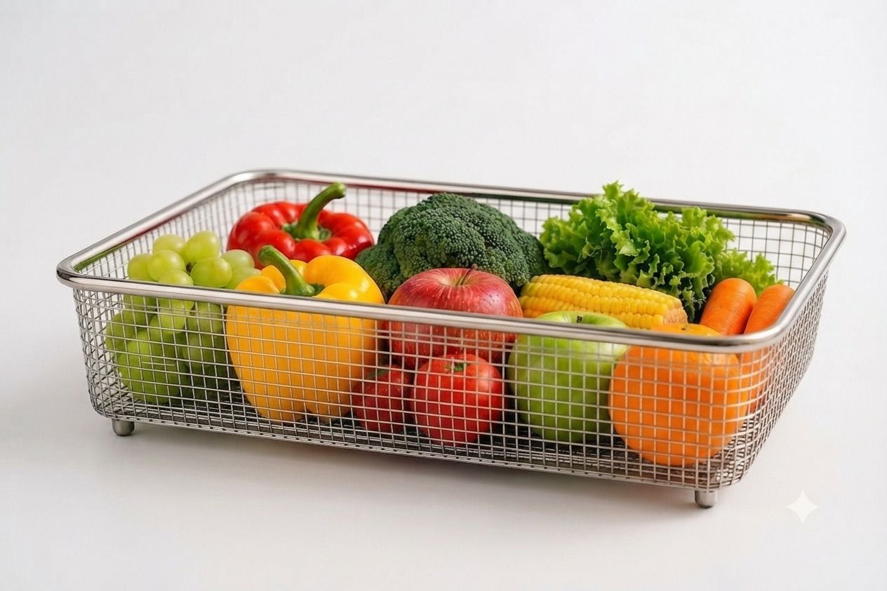 z s stores Stainless Steel STORAGE BASKET Storage Basket-picture-14