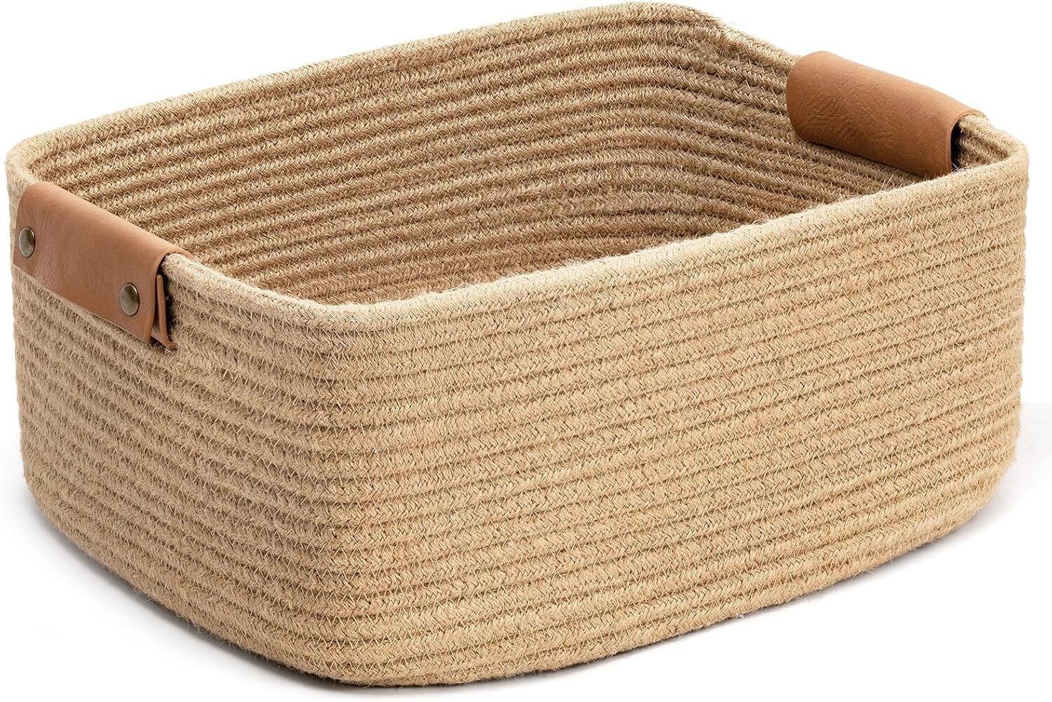 Cotton Multipurpose Organizer Basket for Bedroom Bathroom Kitchen Storage Needs Storage Basket-image-10