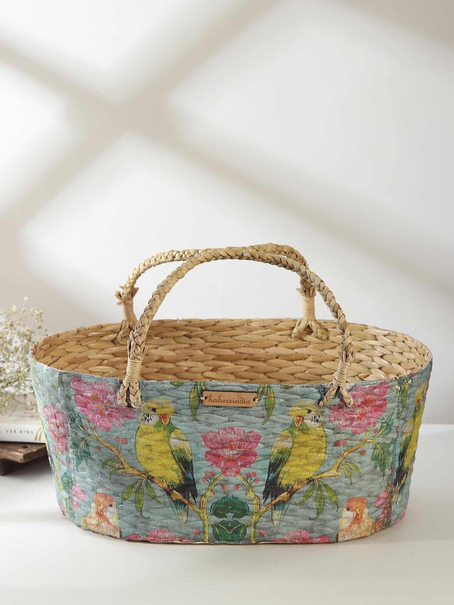 habereindia Seagrass Seagrass Hamper Basket for Green Gifting and Contemporary Home Aesthetics Storage Basket-picture-35