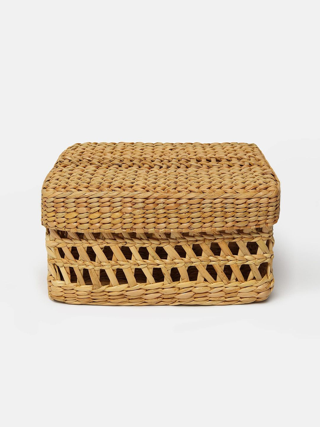 habereindia Seagrass Artisan Seagrass Lid Box for Jewelry, Belts & Scarves Storage Basket-picture-40
