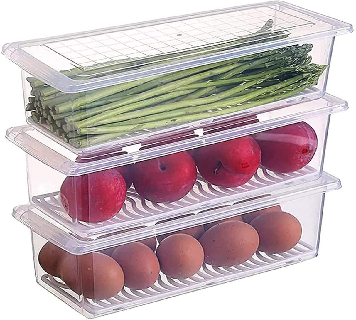 shivaycreation Plastic 1 PCS OF FISH VEGETABLE STORAGE FISH CONTAINER Storage Basket-picture-34