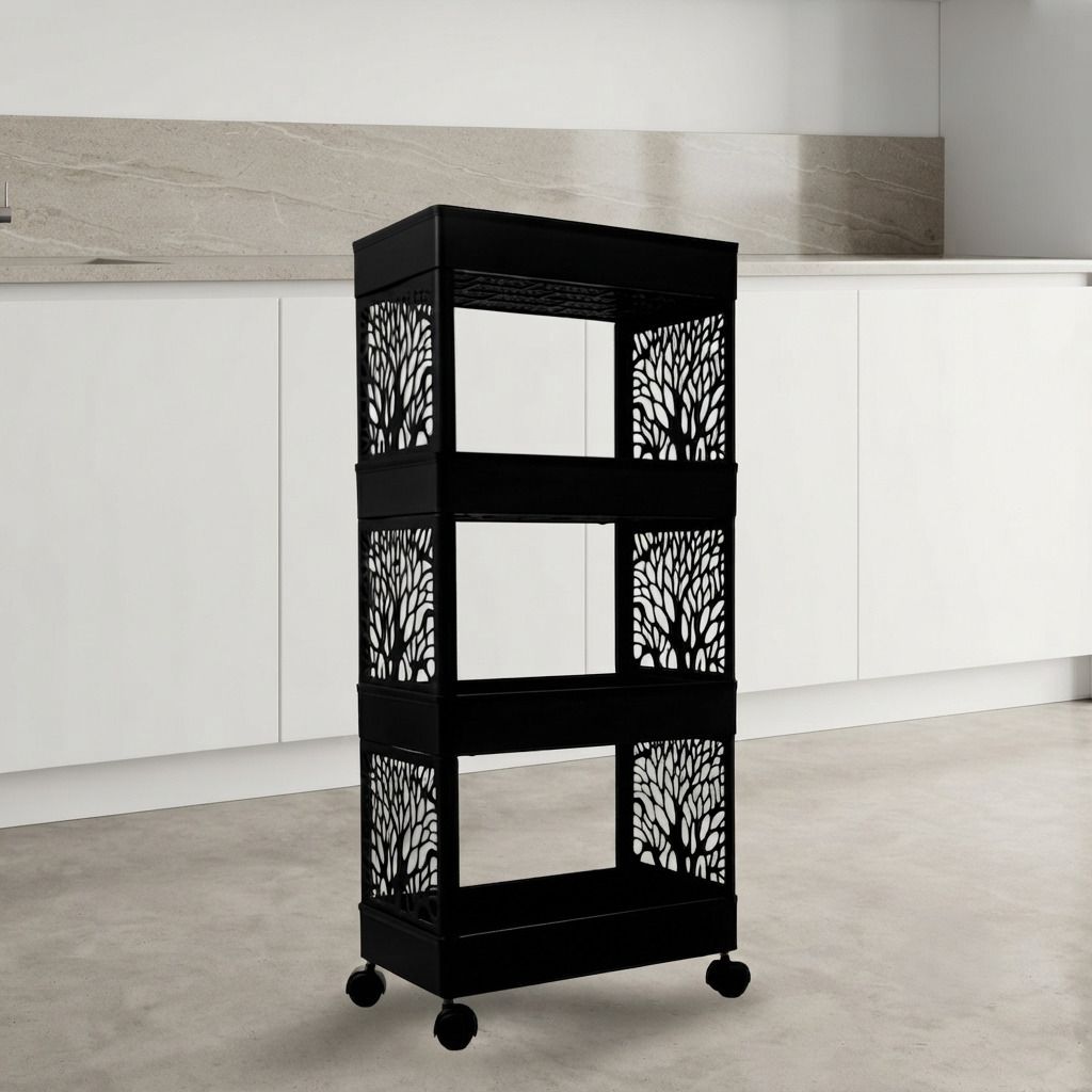 maxtid Plastic Multilayer Storage trolley Designed for Clean and Organized Home Spaces Storage Basket-picture-41