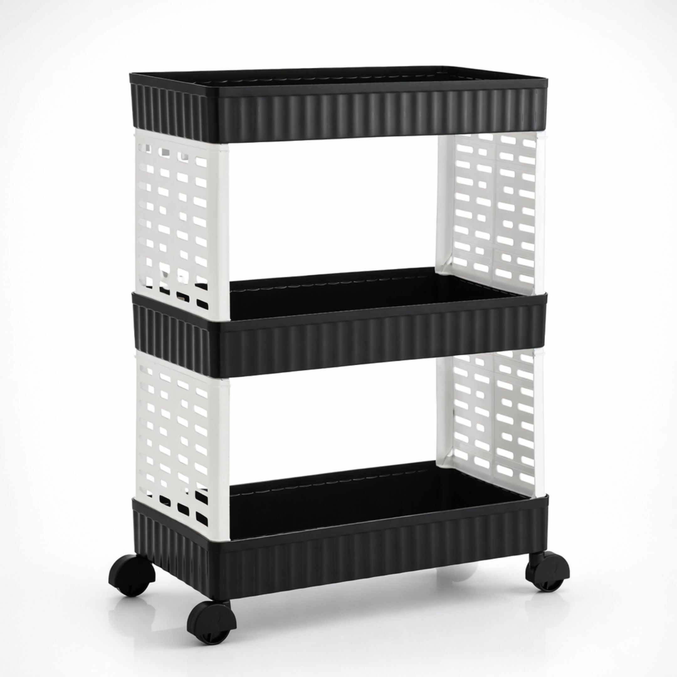 elyvora Multipurpose Kitchen Storage Trolley with Wheels | Multi-Tier Portable Rack Plastic Kitchen Trolley-picture-16