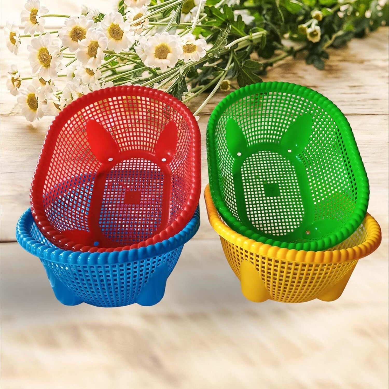 Plastic Storage Baskets|Fruit Vegetable Bathroom Stationary Home Basket pck of 4 Plastic Fruit & Vegetable Basket-image-29