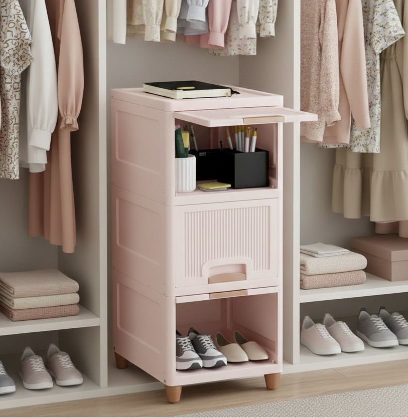 Plastic Multi-Layer Cabinet Unit Useful For Storage Room Storage Basket-image-24