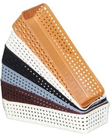 Plastic Multipurpose Desk Organizer Tray Office Drawer, size 23L 8W 5H cm(Pack of 6) Storage Basket-image-24