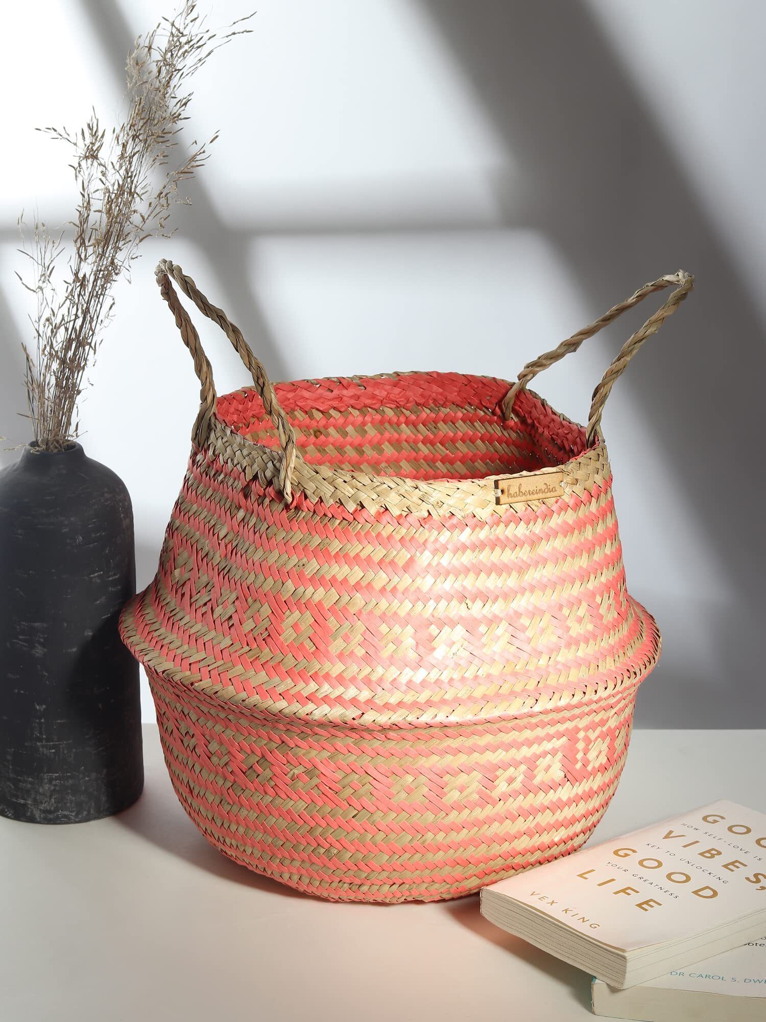Seagrass Handcrafted Belly Basket for Planters and Multi Purpose Storage Storage Basket-image-27