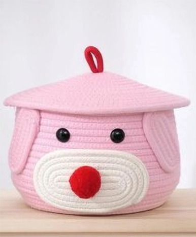 Cotton COTTON MATKA DOG FACE BASKET W Storage Basket-image-26
