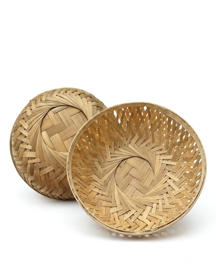 Bamboo Wicker Decorative Basket Storage Basket-image-16