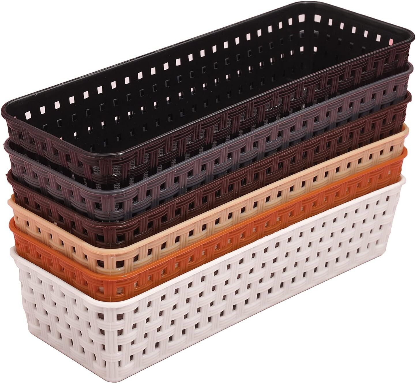 Plastic Multipurpose Desk Organizer Tray Office Drawer Dividers Storage Bins for Kitchen Storage Basket