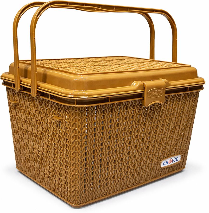 ashlas Plastic Compartment Storage Basket with Lid & Handle Storage Basket-picture-16