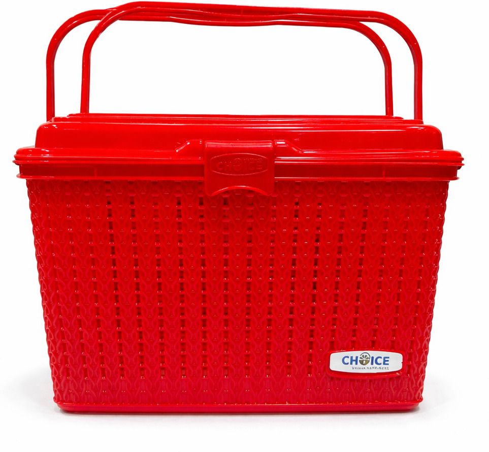 ashlas Plastic Compartment Storage Basket with Lid & Handle Storage Basket-picture-5