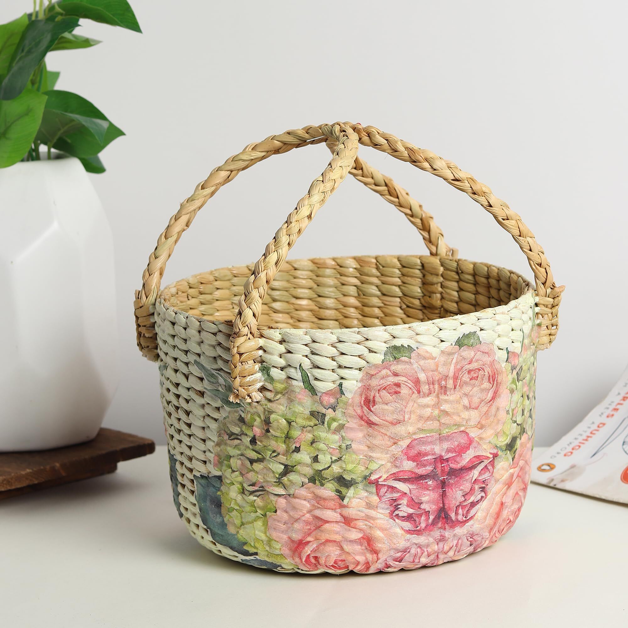 Seagrass Multipurpose Wicker Storage Basket - Set of 3 Storage Basket-image-8