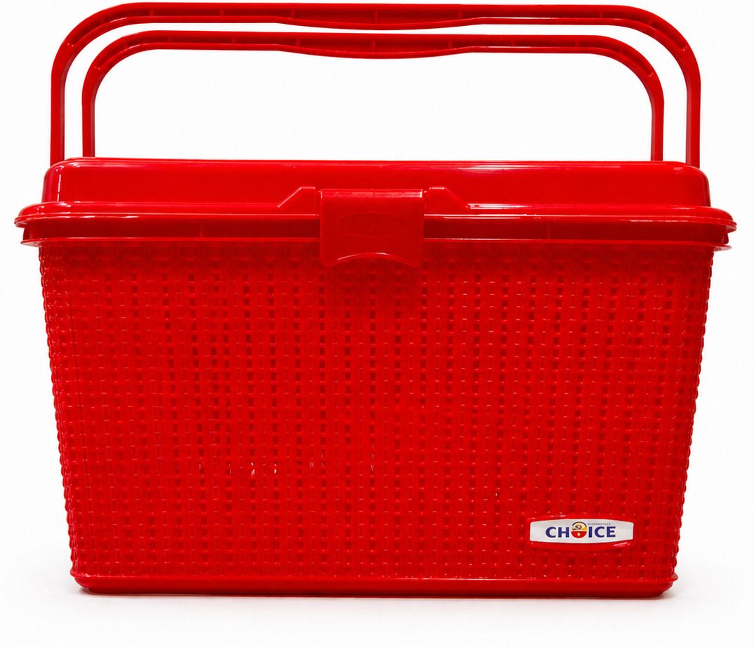 ashlas Plastic Compartment Storage Basket with Lid & Handle Storage Basket-picture-7