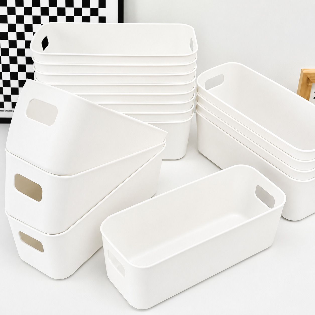 Plastic Wardrobe storage box For Underwear And Sock, Organizer Drawer Divider Storage Basket-image-43