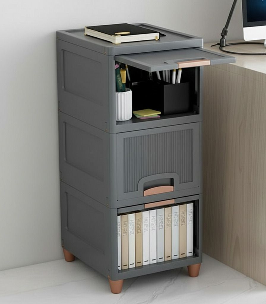 Plastic Multi-Layer Cabinet Unit Useful For Storage Room Storage Basket