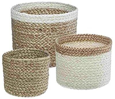 riya handloom Jute Jute Storage Basket Storage Basket-picture-11