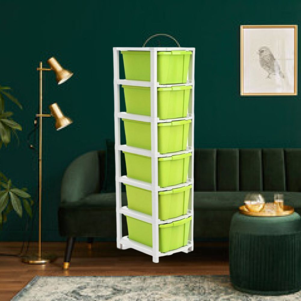 Plastic 6 Layer Plastic Modular Drawer for Home, Office, Parlor Free Standing Storage Basket-image-38