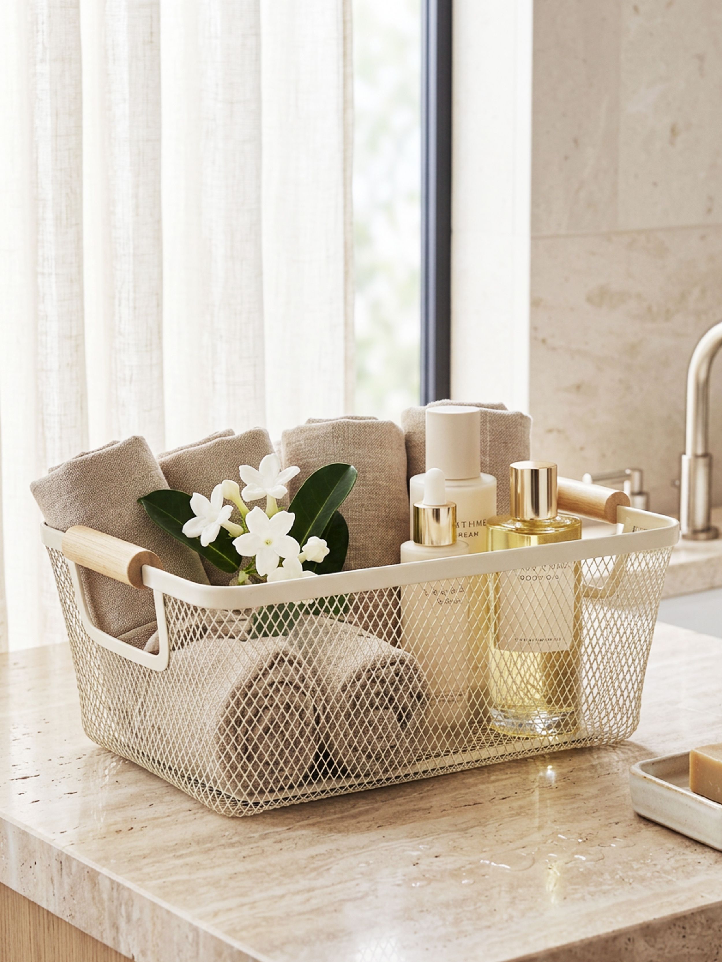 Carbon Steel BASKET-10-WHITE Storage Basket-image-8