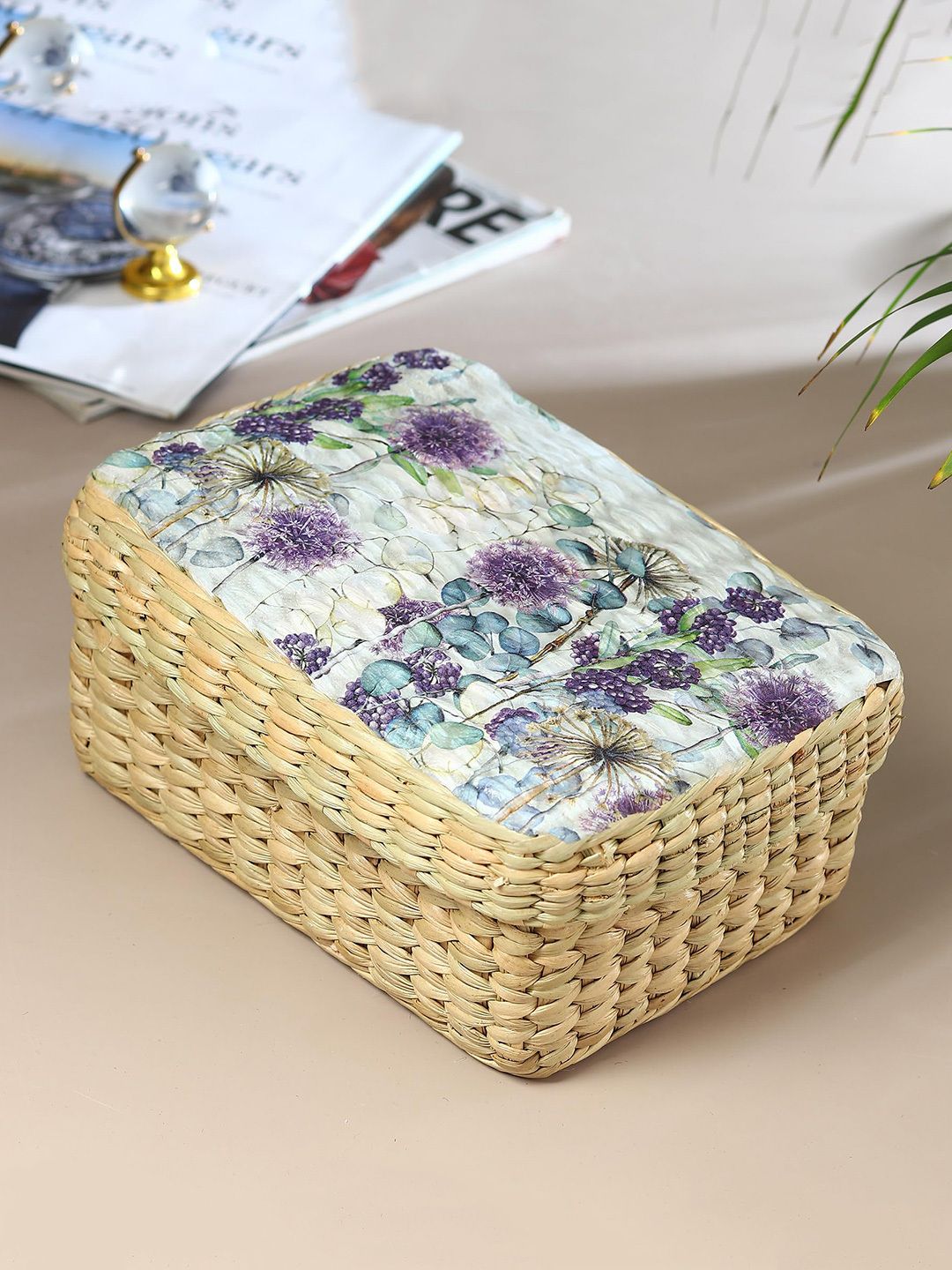 Seagrass Artisan Seagrass Lid Box for Jewelry, Trinkets & Everyday Organization Storage Basket-image-49
