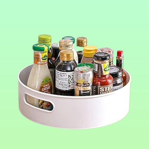 vayneuax Plastic complete rotation Revolving Storage Shelf – Apartment & Cookhouse Storage Basket-picture-1