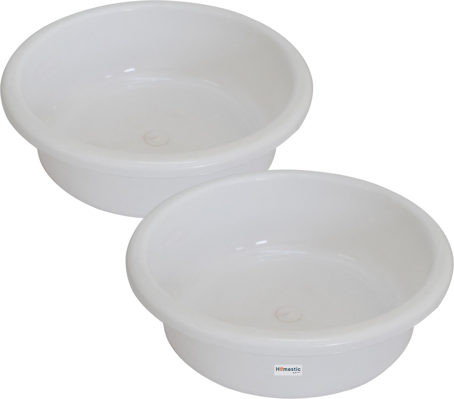 homestic Plastic Multiuses Plastic Knead Dough Basket/Basin Bowl 6 Ltr- Pack of 2 (White) Storage Basket-picture-11