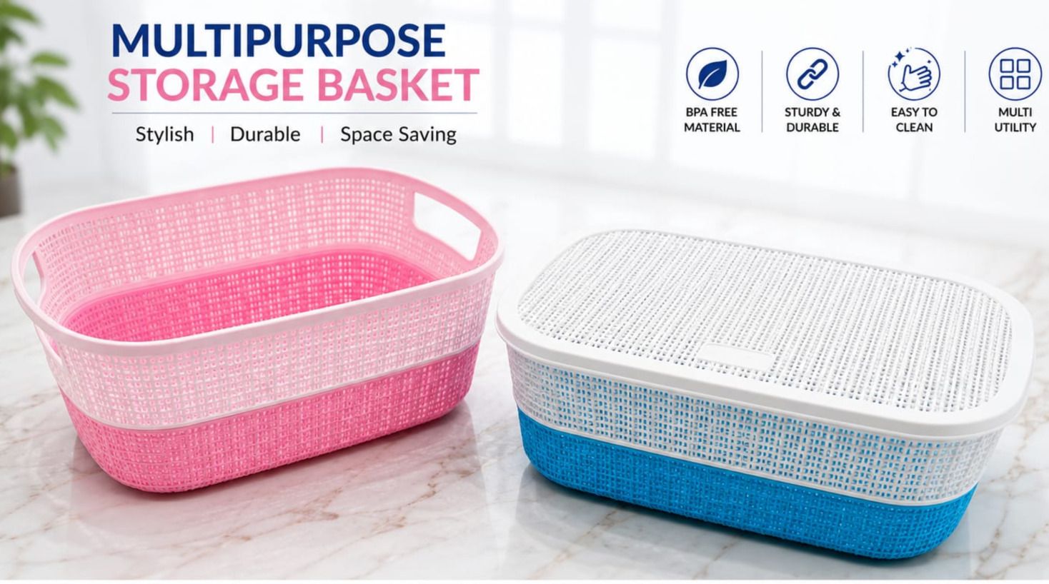 Plastic Storage Basket-image-37