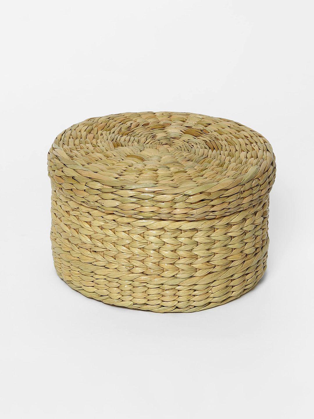 Seagrass Natural Seagrass Lid Box for Small Wardrobe & Household Items Storage Basket-image-19