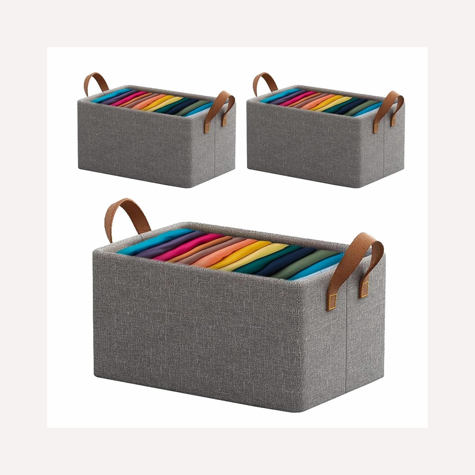 vrtrend Polyester flexible Foldable Fabric Storage Basket Storage Basket-picture-13