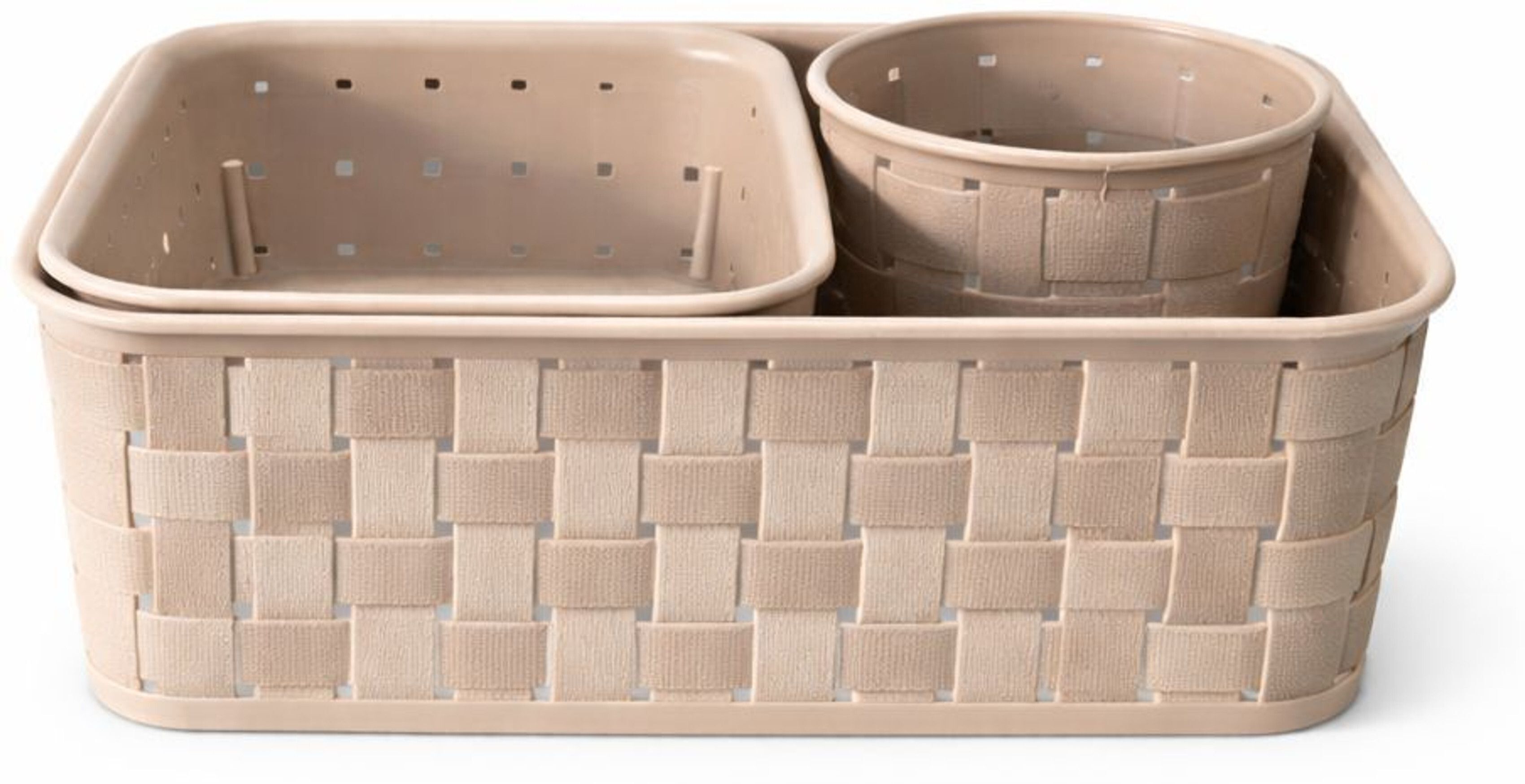 Plastic Storage Basket Multipurpose Set |Large and Small, 1 pen stand Storage Basket-image-11
