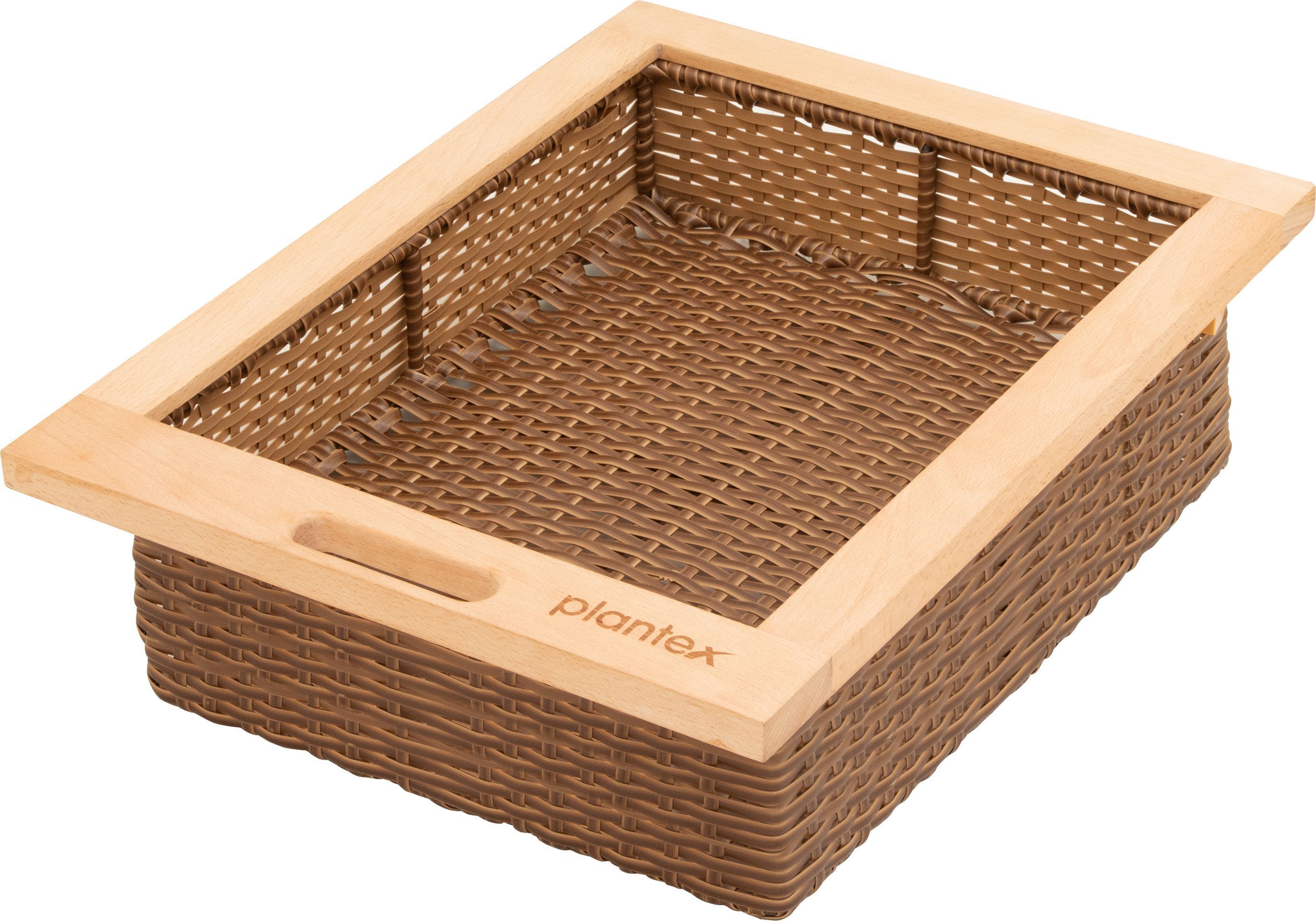 plantex Wooden Wicker Basket for Storage/Wicker Basket for Modular Kitchen(20 x 16.5 x 8 inch) Storage Basket-picture-15