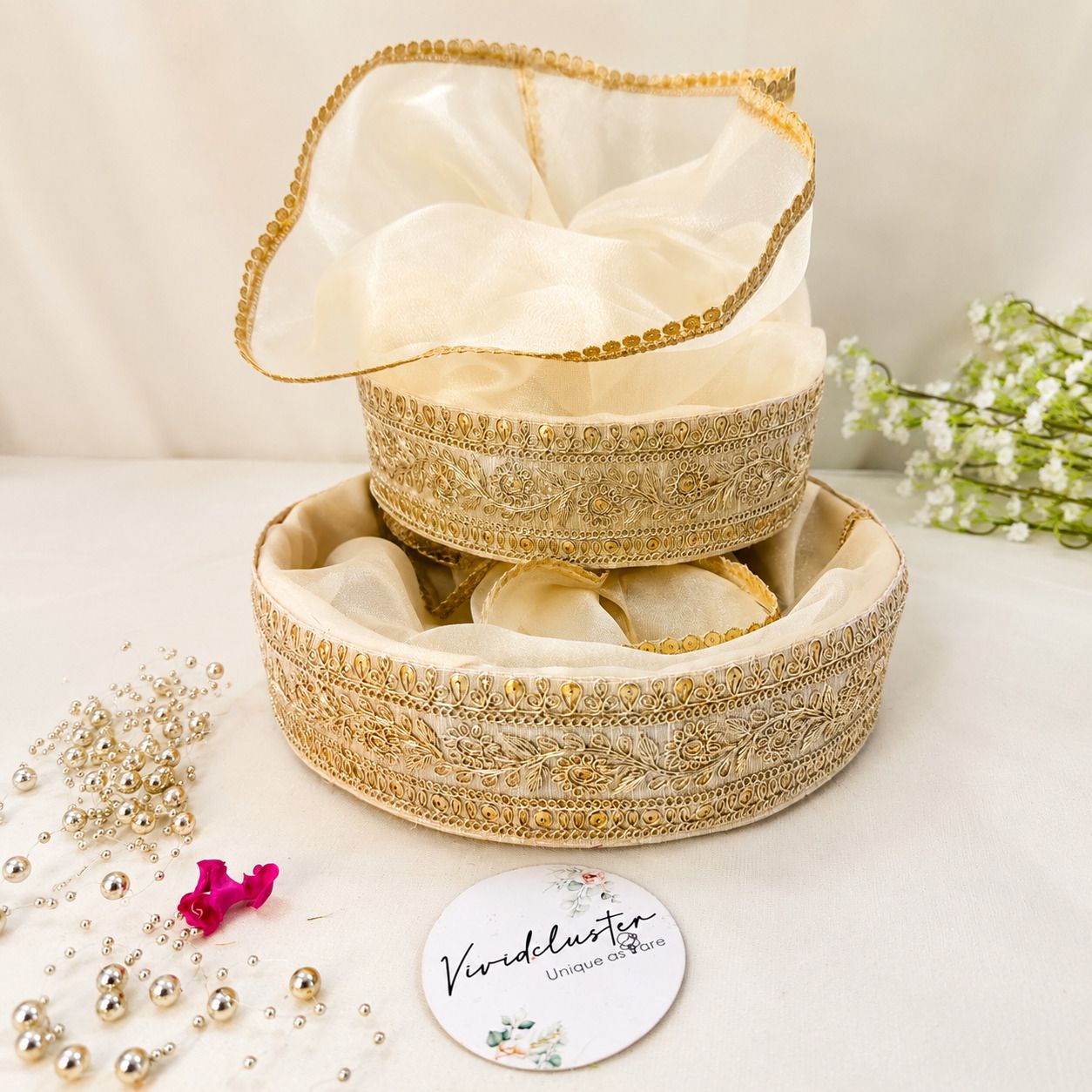 vivid cluster Wooden Shagun Basket Storage Basket-picture-15