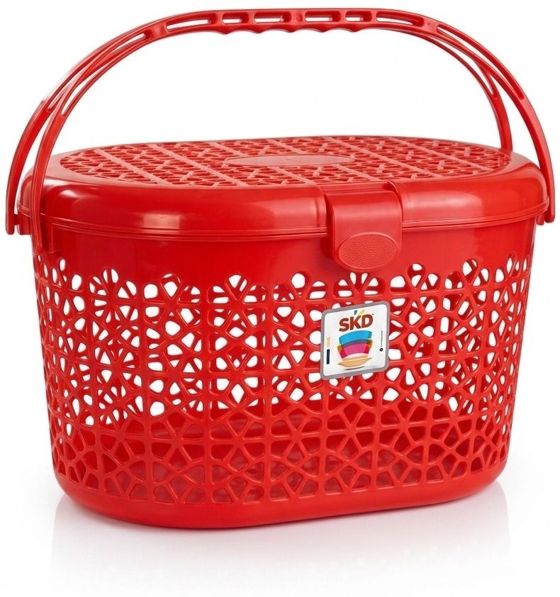 Plastic Large Capacity Storage Organizer Storage Basket-image-1