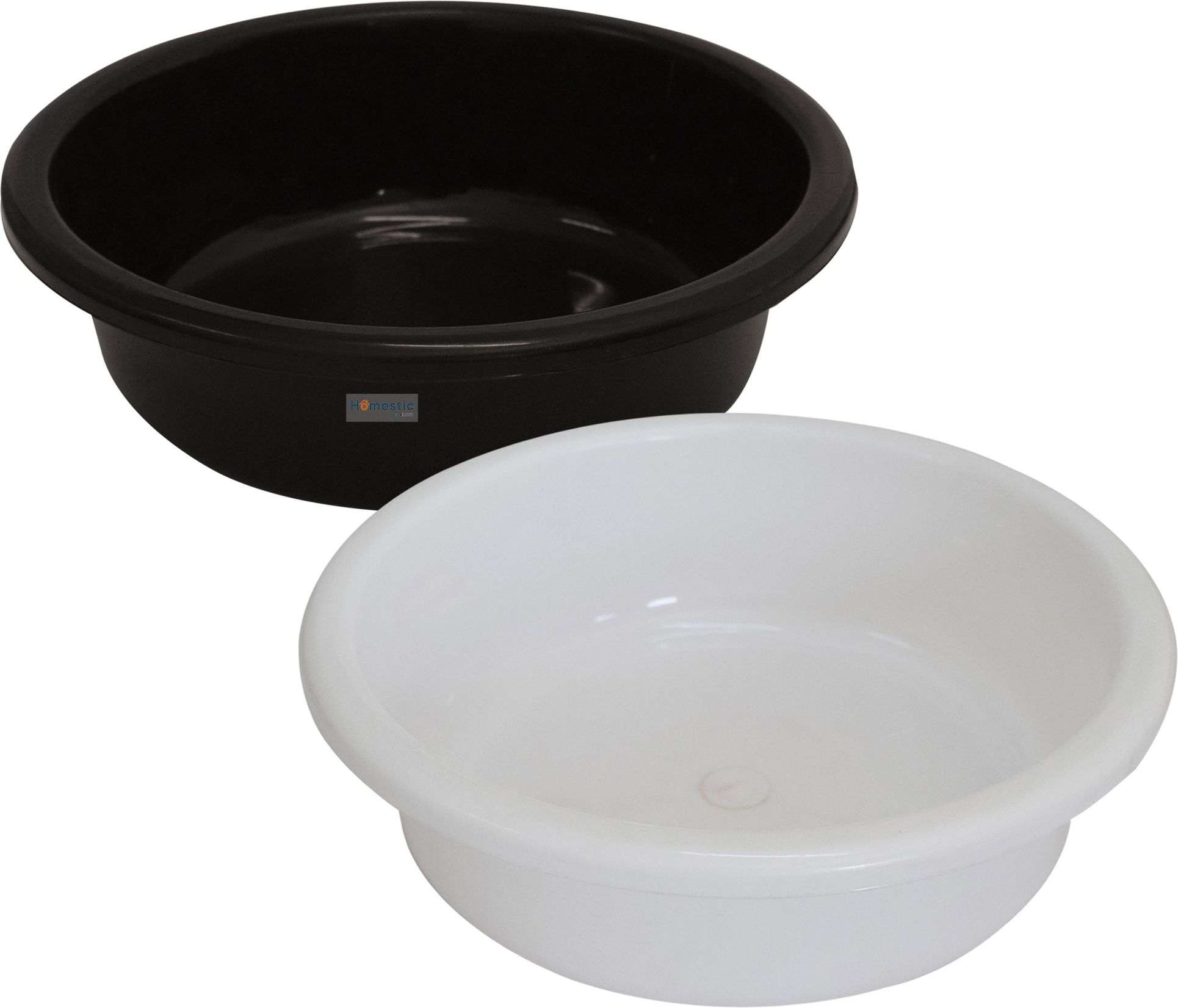 Plastic Multiuses Plastic Knead Dough Basket/Basin Bowl 6 Ltr- Pack of 2 (Black & White) Storage Basket-image-35