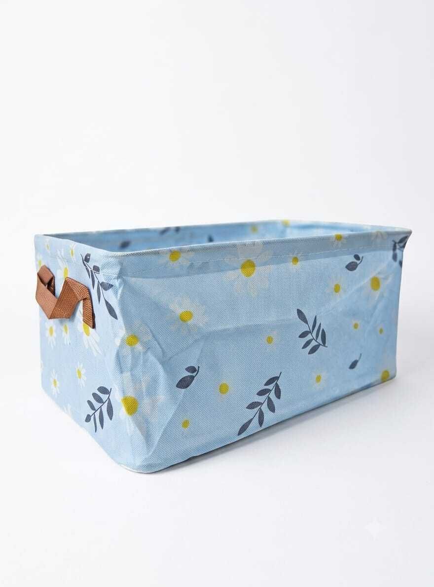 trezoora kart Cotton, Nylon, Polyester Foldable Storage Box With Handles Storage Basket-picture-15