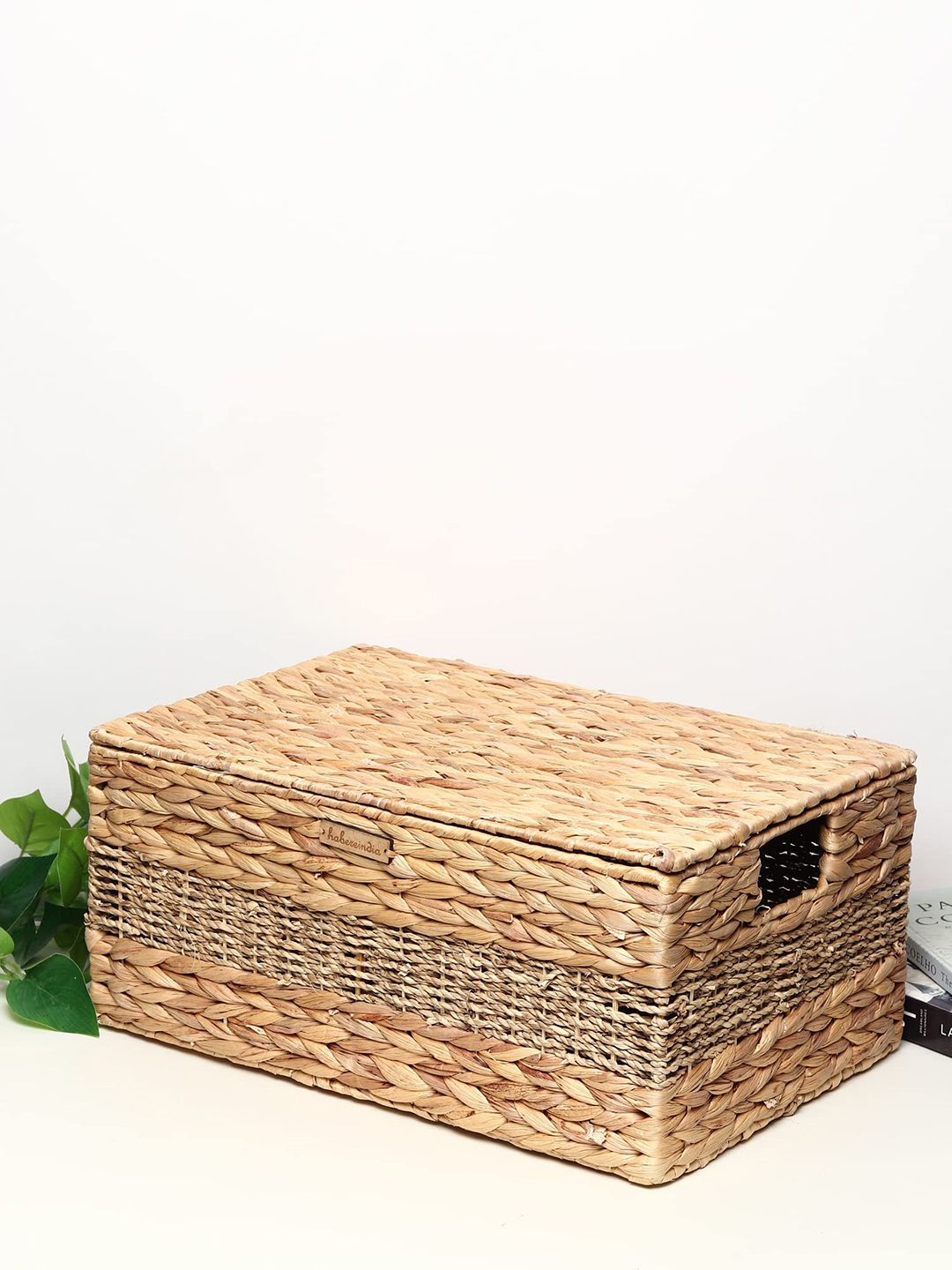 Seagrass Durable Kitchen Lid Storage Box for Easy Everyday Organization - Medium Storage Basket-image-32