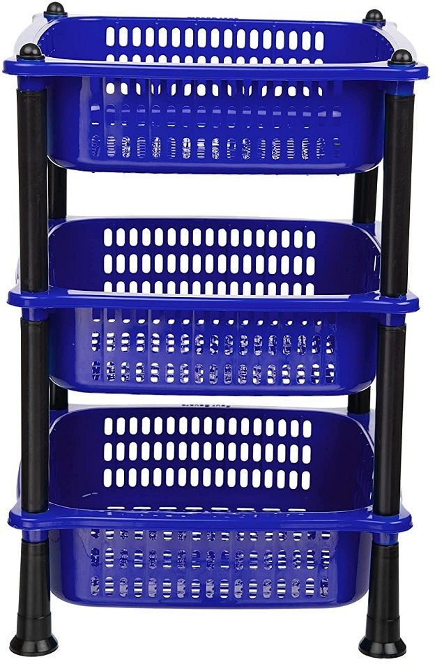 Plastic Fruit & Vegetable 3-Layer Kitchen Trolley Plastic Kitchen Trolley-image-42