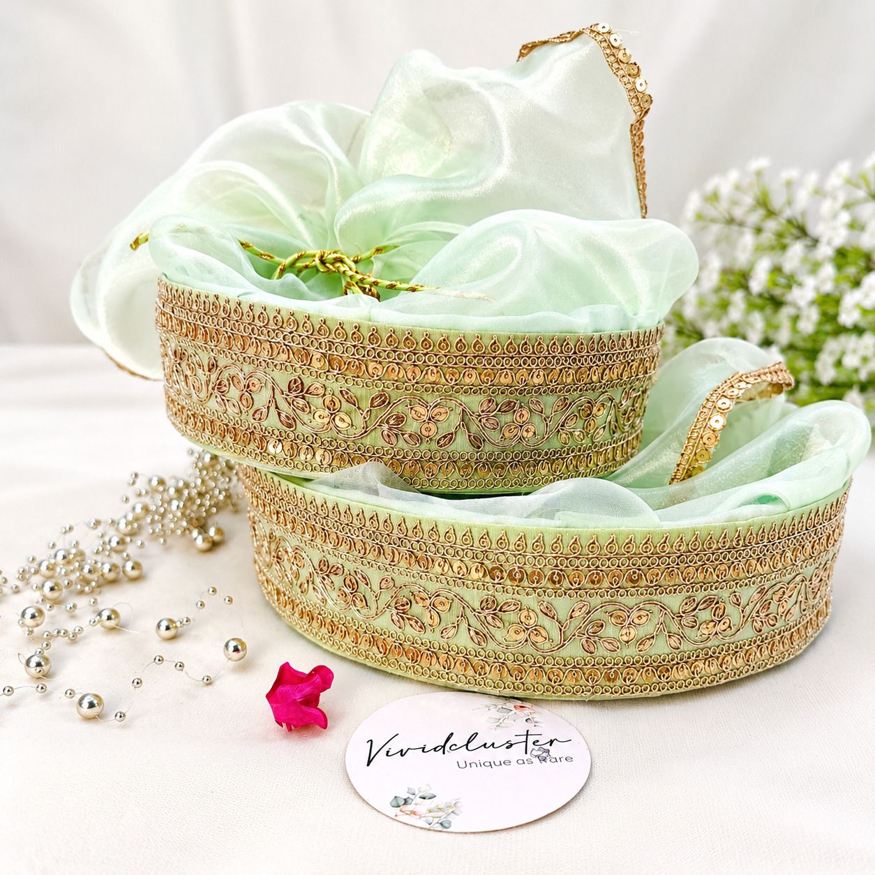 vivid cluster Wooden Shagun basket Storage Basket-picture-22