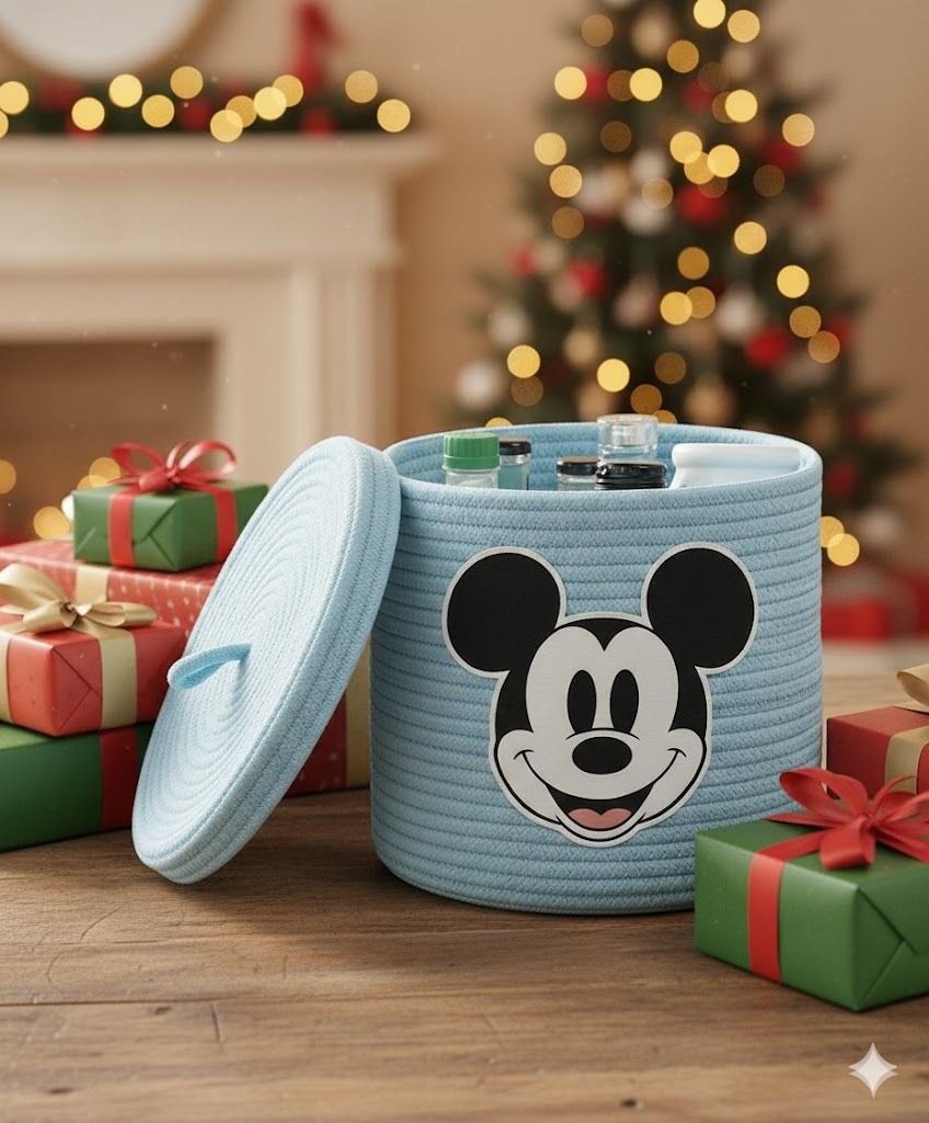 Jute Trendy Micky Multipurpose Rope Gift Basket | 8×8 Inch Handmade Storage Basket Storage Basket-image-30
