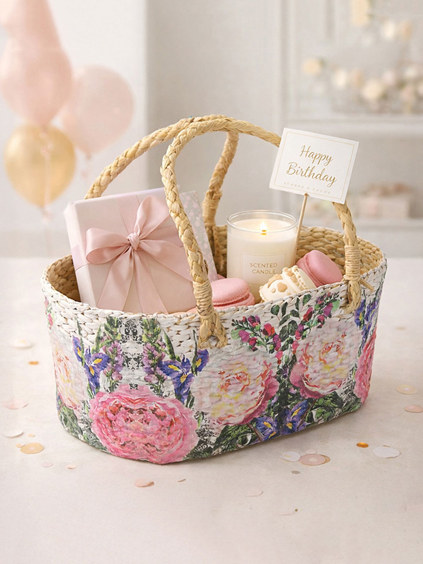Seagrass Handmade Gift Hamper Basket for Birthday, Anniversary, and Festive Gifts Storage Basket-image-4