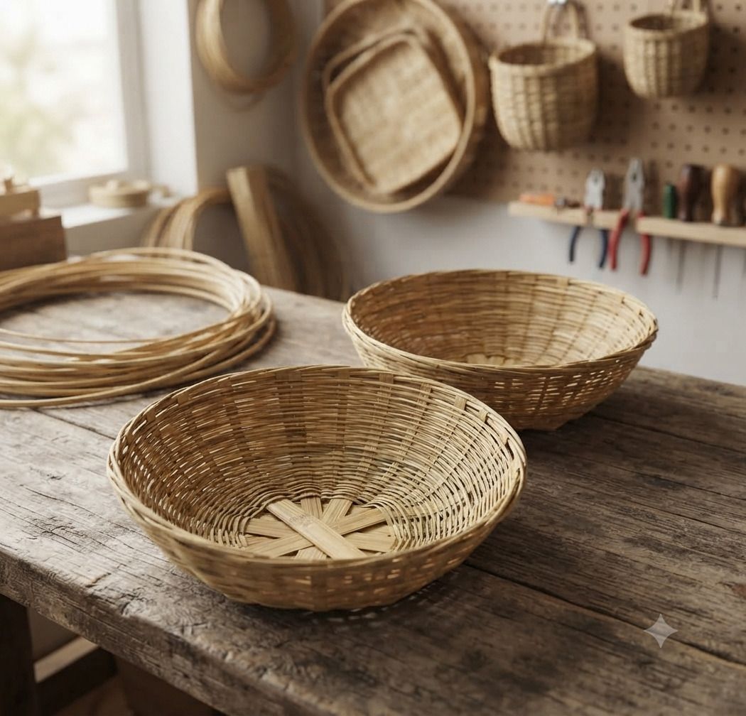 Bamboo Premium Bamboo Serving & Storage Basket Pack of 2 Storage Basket-image-29