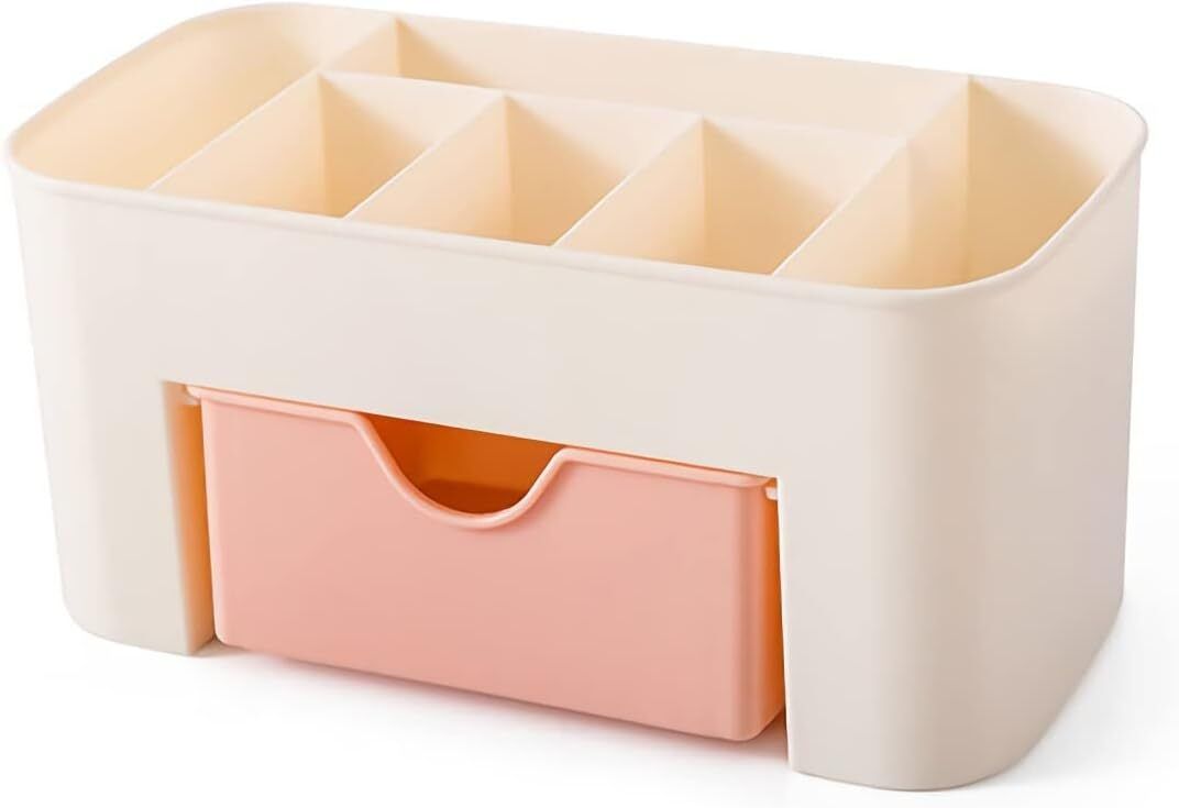 Plastic Drawer Storage Organizer Box Cosmetic Makeup Holder Office Desk Organizer Vanity Storage Basket-image-3