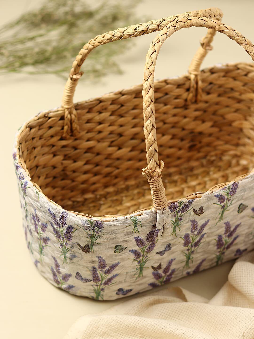 habereindia Seagrass Seagrass Hamper and Organizer Basket for Elegant Home Decor and Storage Storage Basket-picture-33