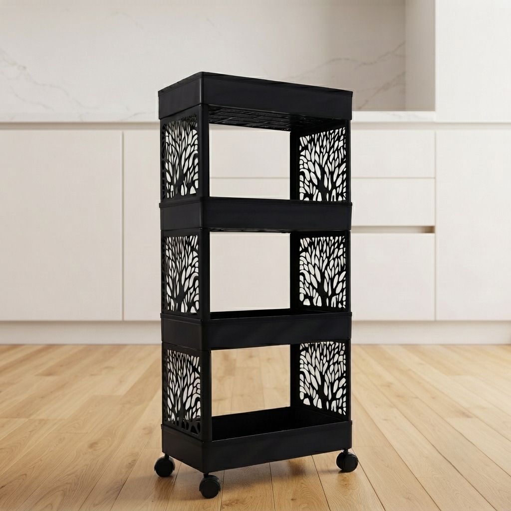 maxtid Plastic Multilayer trolley for Clothes Accessories and Utilities Storage Basket-picture-24