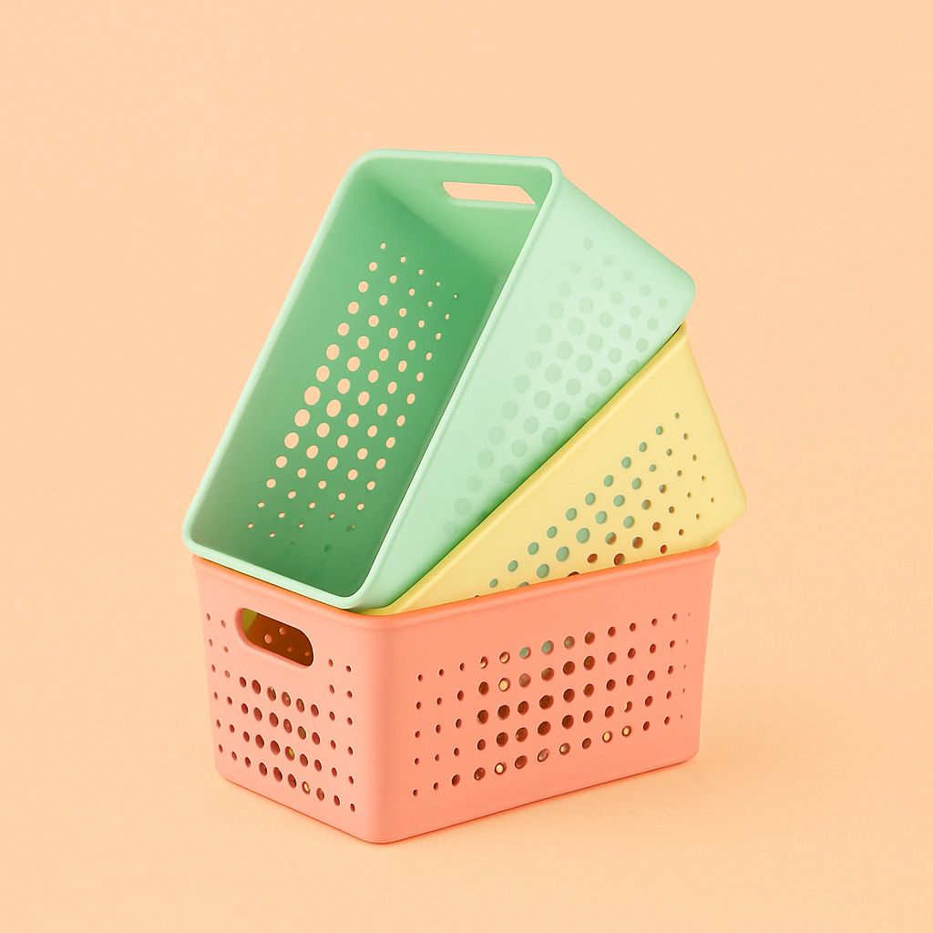 Plastic 3 Pieces Multipurpose Solitaire Storage Basket-image-8
